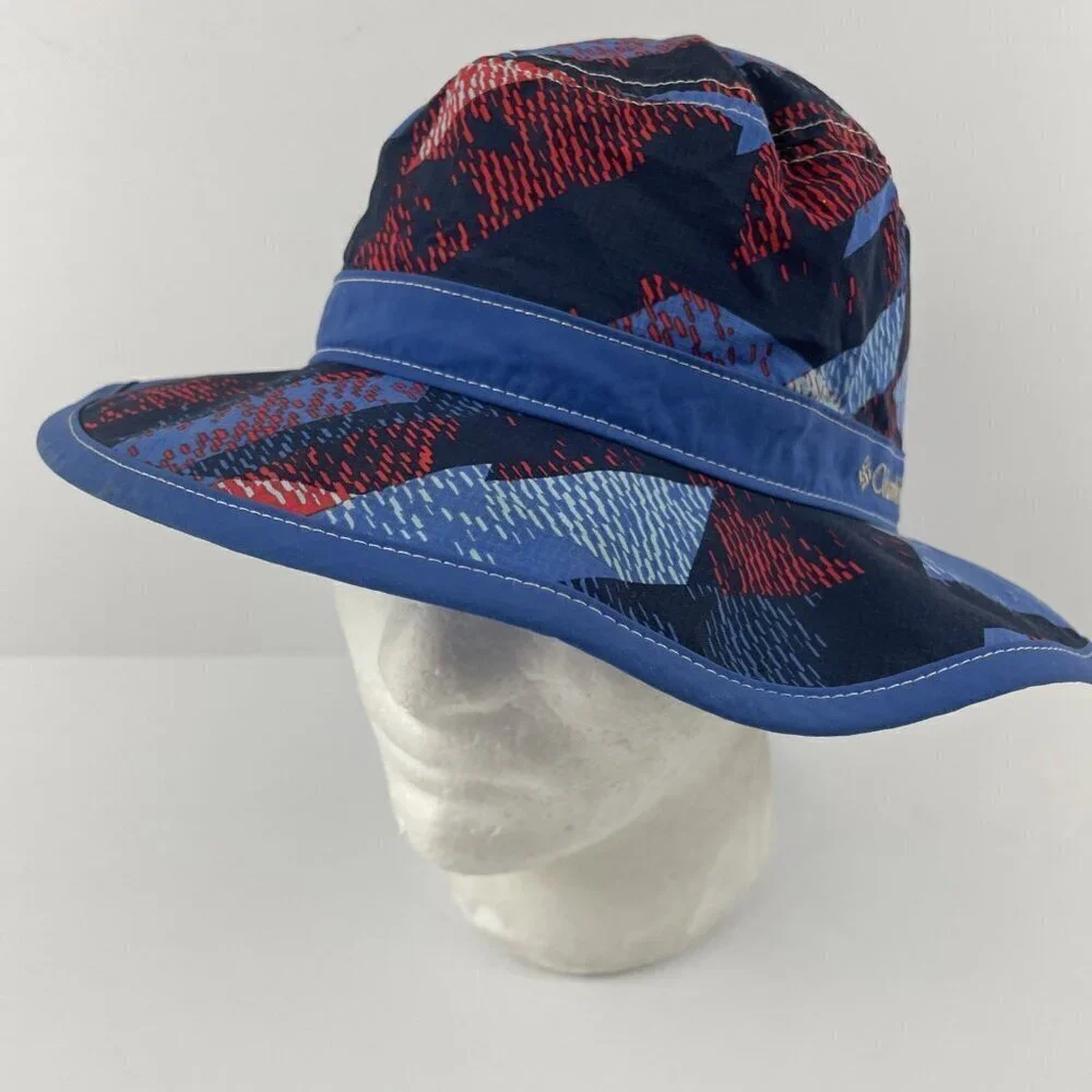 Columbia Bucket Hat Adult Small Adjustable Wide Brim Poly Stretch Colorful